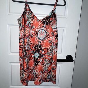 Colorful Paisley Slip Dress